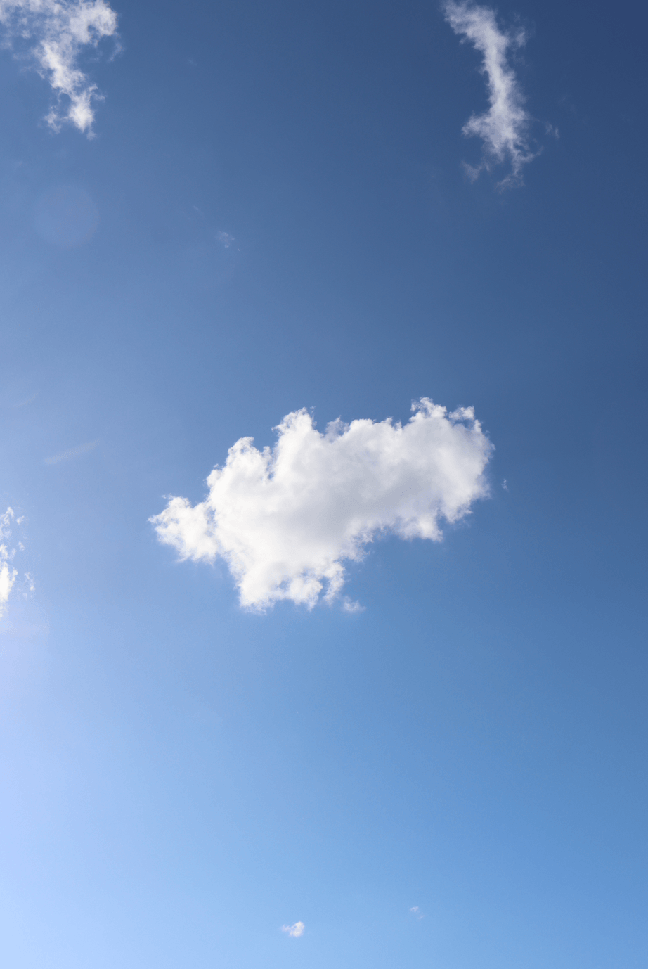 un ciel bleu, imaginaire d'une odeur de propreté