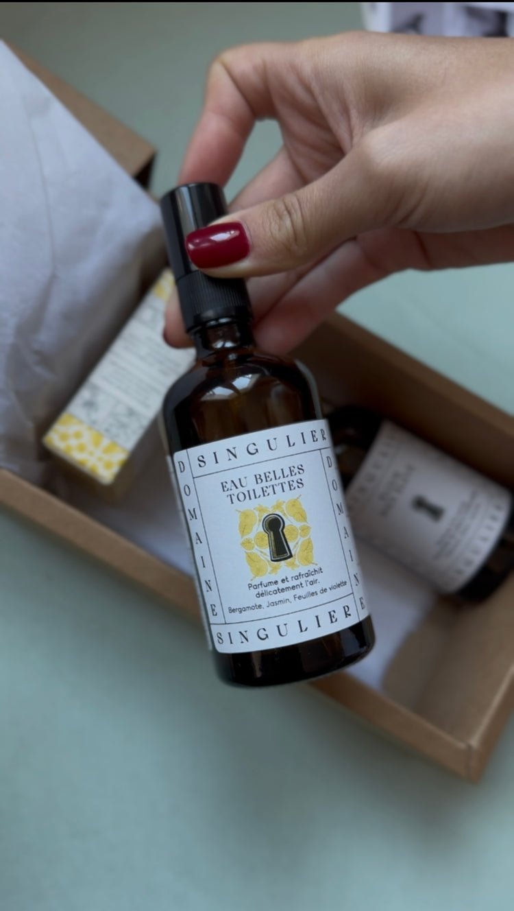 coffret cadeau domaine singulier avec eau belles toilettes bergamote
