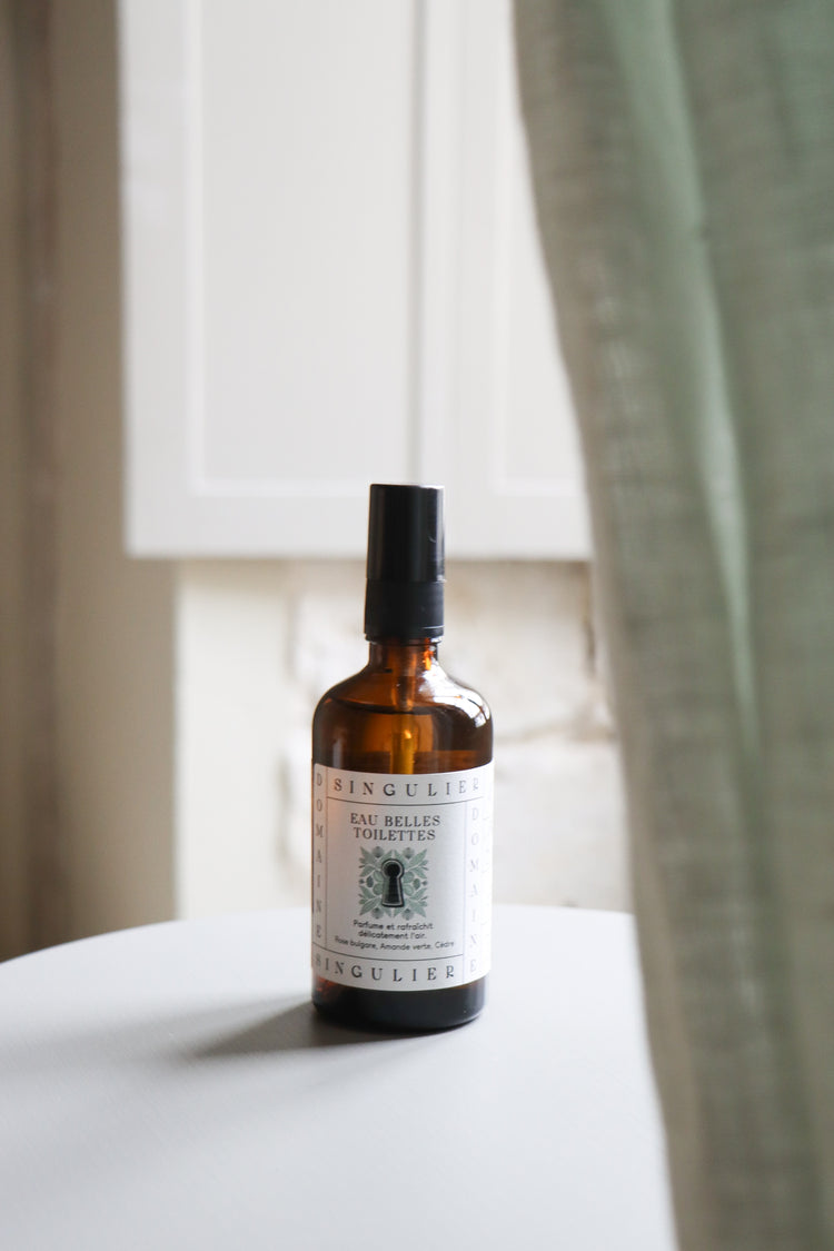 haute parfumerie naturelle pour la maison à l'amande verte eau belles toilettes domaine singulier